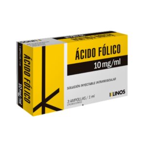 ACIDO FOLICO 10MG/1ML X 3 AMP I.M/ I.V (AMPOLLAS) (KLINOS)