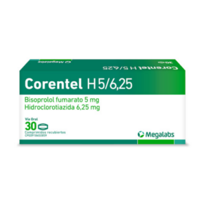 CORENTEL H 5MG/6.25MG X 30 TAB (BISOPROLOL + HCT) (MEGALABS)