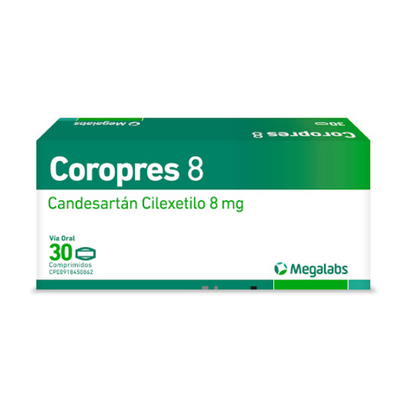 COROPRES 8MG X 30 TAB (CANDESARTAN) (MEGALABS)