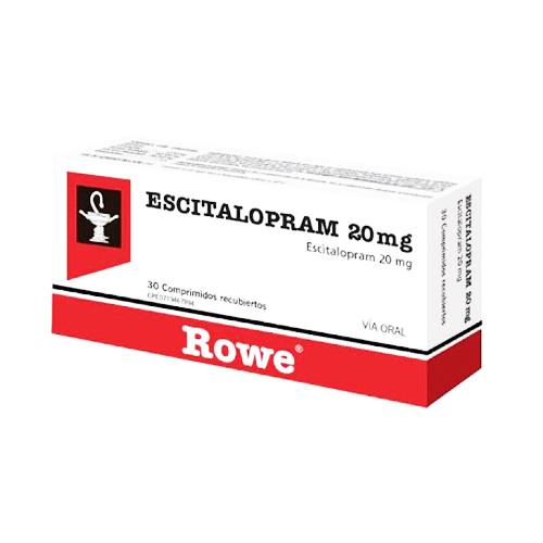 ESCITALOPRAM 20MG X 30 COMP (COMPRIMIDOS) (ROWE)