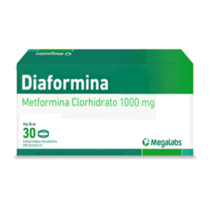 DIAFORMINA 1000MG X 30 COMP (METFORMINA)(TABLETAS)