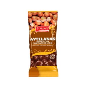 AVELLANAS CUBIERTAS CON CHOCOLATE Y LECHE 40G (ST.MORITZ)