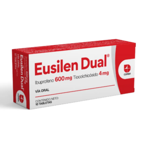 EUSILEN DUAL 600MG/4MG X 10 TAB (TIOCOLCHICOSIDO/IBUPROFENO)(TABLETAS)(COFASA)