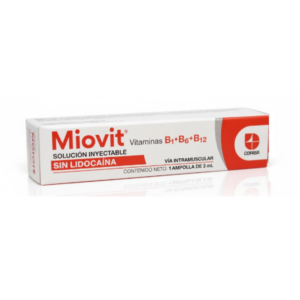 MIOVIT 3ML X 1 AMP SIN LIDOCAINA (COMPLEJO B) (COFASA)