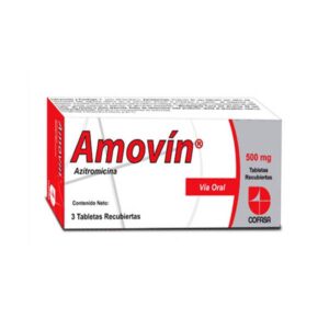 AMOVIN 500MG X 3 TAB (AZITROMICINA) (TABLETAS) (COFASA)