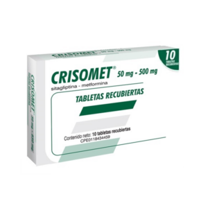 CRISOMET 50MG/850MG X 10 TAB  (SITAGLIPTINA+METFORMINA)(FARMA, S.A.)(TABLETAS)