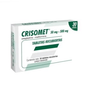 CRISOMET 50MG/500MG X 30 TAB  (SITAGLIPTINA+METFORMINA)(FARMA, S.A.)(TABLETAS)