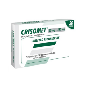 CRISOMET 50MG/850MG X 30 TAB (SITAGLIPTINA+METFORMINA)(FARMA, S.A.)(TABLETAS)