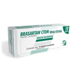 BRASARTAN CTDN 80MG/12.5MG X 10 TAB (VALSARTAN+CLORTALIDONA)(FARMA, S.A.)