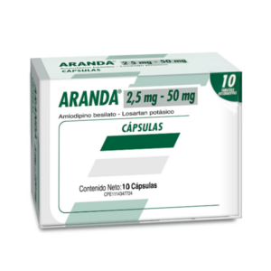 ARANDA 2,5MG/50MG X 10 TAB (AMLODIPINO/LOSARTAN)(FARMA, S.A.)(TABLETAS)