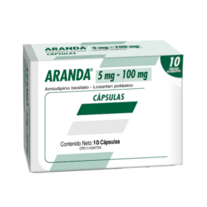 ARANDA 5MG/100MG X 10 TAB (AMLODIPINA/LOSARTAN)(FARMA, S.A.)(TABLETAS)