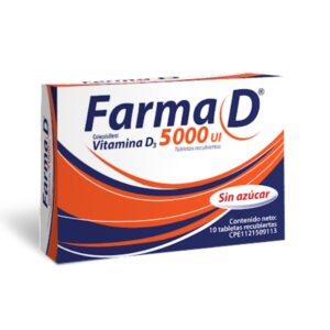 FARMA D 5000UI X 10 TAB SIN AZUCAR (VITAMINA D3) (FARMA, S.A.)(TABLETAS)