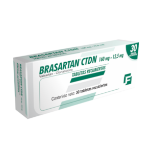 BRASARTAN CTDN 160MG/12.5MG X 30 TAB (VALSARTAN+CLORTALIDONA)(FARMA, S.A.)