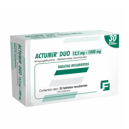 ACTUMIR DUO 12.5 MG / 1000 MG X 30 TAB (EMPAGLIFLOZINA/METFORMINA)(FARMA)