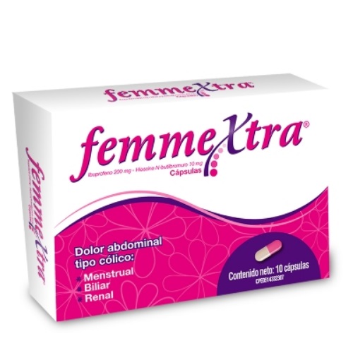 FEMMEXTRA 200MG/10MG X 10 CAP (IBUPROFENO - HIOSCINA)(FARMA, S.A.)
