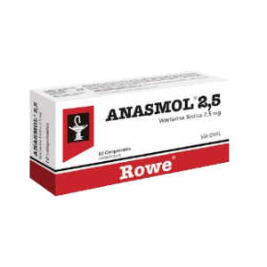 ANASMOL 2.5 MG X 10 TAB (WARFARINA)(ROWE)