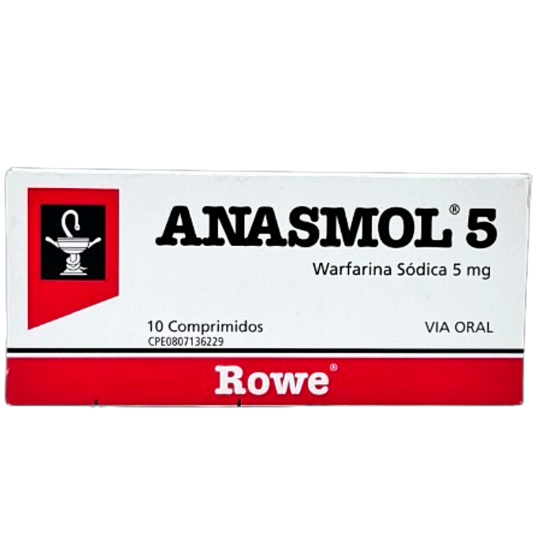 ANASMOL 5 MG X 10 TAB (WARFARINA)(ROWE)