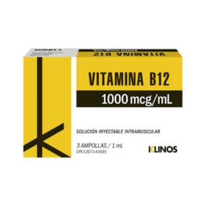 VITAMINA B12 1000MCG X 3 AMP (AMPOLLAS) (KLINOS)