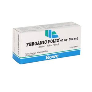 FERGANIC FOLIC 40MG X 30 TAB MAST (HIERRO/ACIDO FOLICO) (ROWE) (TABLETAS)