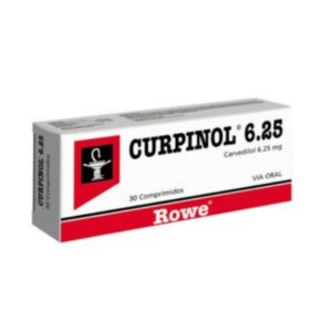 CURPINOL 6.25MG X 30 TAB (CARVEDILOL)(ROWE)(TABLETAS)