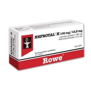 NEFROTAL H 100MG-12.5MG X 30 COMP (LOSARTAN POTASICO + HCT) (ROWE) (TABLETAS)