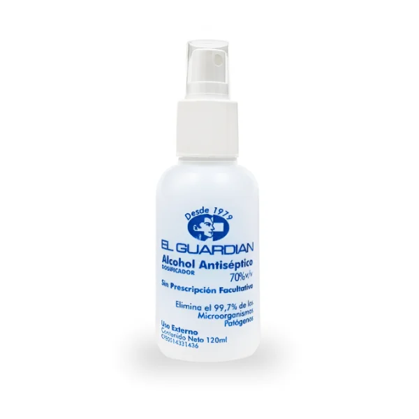 ALCOHOL ANTISEPTICO 70% SPRAY 120ML (EL GUARDIAN) (MMQ)