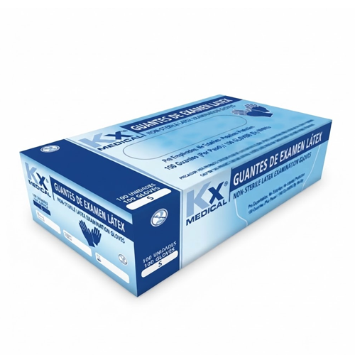 GUANTES DE LATEX PARA EXAMEN TALLA S X100 UNDS. (KX MEDICAL)