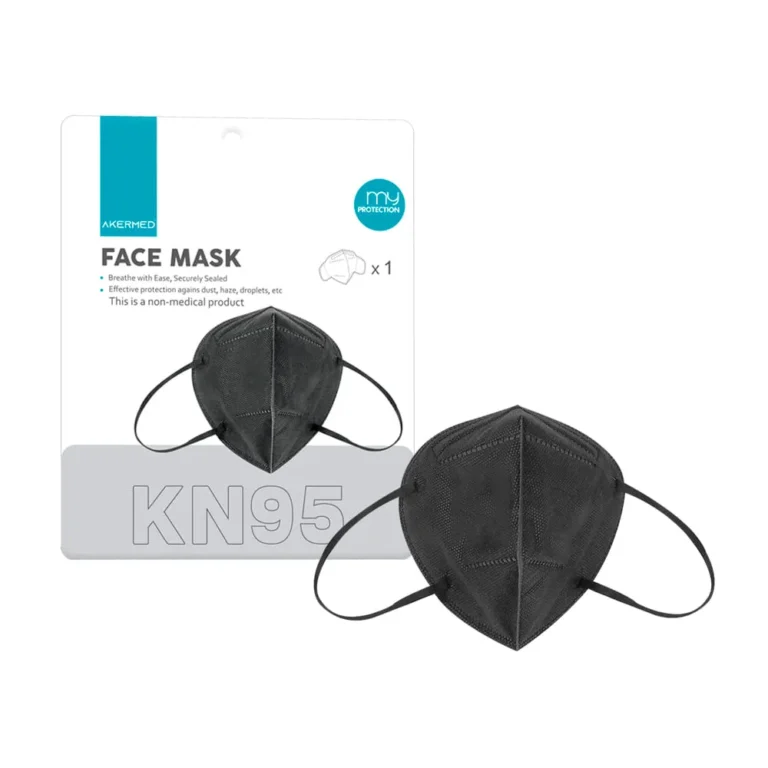 MASCARILLA  KN95 PROTECTIVE FACE MASK NEGRO X 1 UNI (AKERMED)