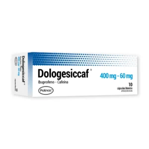 DOLOGESICCAF 400 MG – 60 MG X 10 CAPSULAS (IBUPROFENO CAFEINA) POLINAC