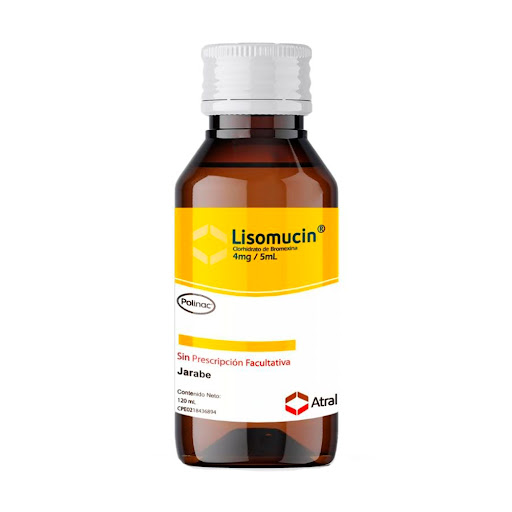 LISOMUCIN 4MG/ 5ML - JARABE 120 ML (BROMEXINA) (POLINAC)