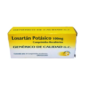 LOSARTAN POTASICO 100MG X 30 TAB (GENERICOS DE CALIDAD) (tabletas)