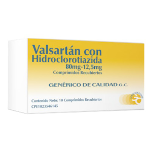 VALSARTAN+HCT 80MG/12,5MG X 10 COMPR (GENERICO DE CALIDAD)