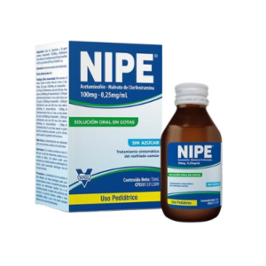 NIPE 100MG/0,25MG X 15ML GOTAS S/AZUCAR (ACETAMINOFEN/CLORFENIRAMINA)(VARGAS)