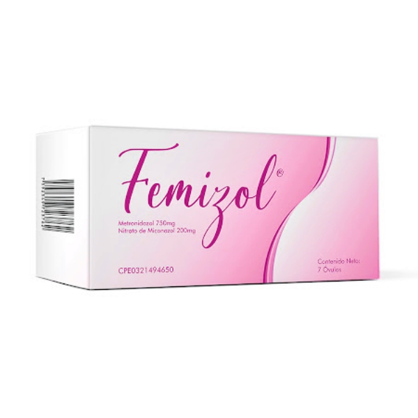 FEMIZOL 750 MG – 200 MG X 7 OVU (METRONIDAZOL – MICONAZOL) (LABORATORIOS VARGAS)