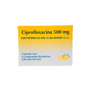 CIPROFLOXACINA 500MG X6COM (GENERICO DE CALIDAD)(TABLETAS)