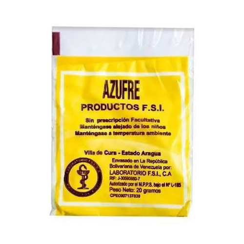 AZUFRE 20 G X 1 UND. TARRO (F.S.I)(RECETURA)