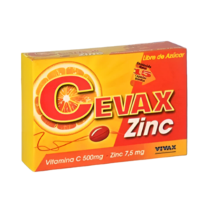 CEVAX+ZINC 500MG/7,5MG X 15 CAP (VITAMINA C/ZINC) (TABLETAS) (VIVAX)