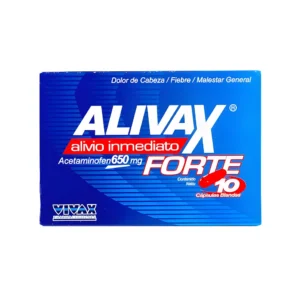 ALIVAX FORTE 650MG X 10 TAB (ACETAMINOFEN)(VIVAX)(TABLETAS)