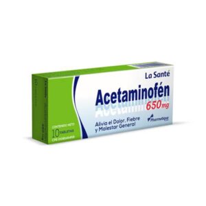 ACETAMINOFEN 650 MG X 10 TAB (LA SANTE)