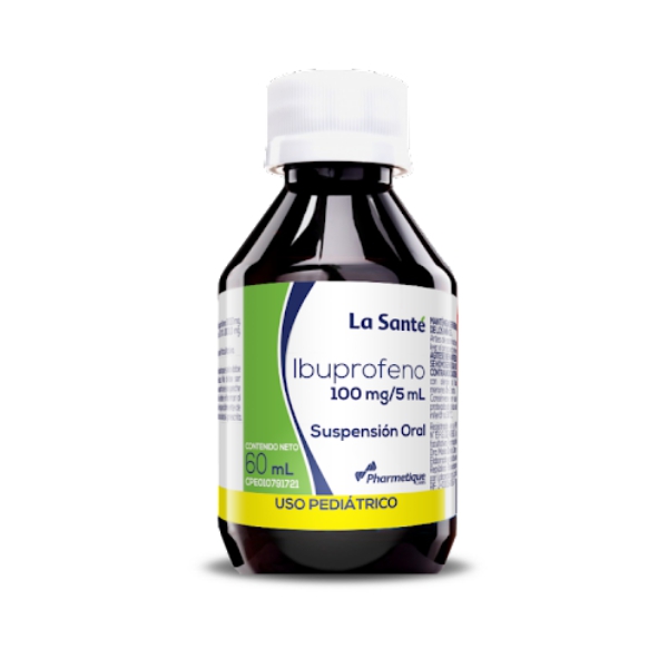 * IBUPROFENO 100MG/5ML SUSP ORAL 60ML PED (LA SANTE) (JARABES)