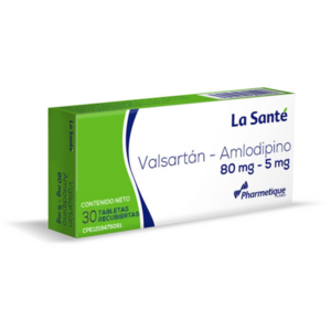VALSARTAN + AMLODIPINA 80MG/5M G X 30 TAB (LA SANTE)