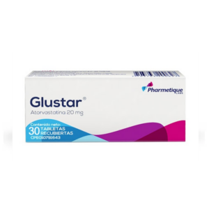 GLUSTAR 20MG X 30 TAB ATORVASTATINA (PHARMETIQUE)