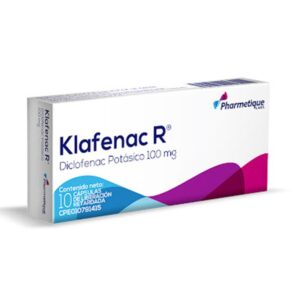 KLAFENAC R 100MG X 10 CAPSULAS(DICLOFENAC POTASICO)(PHARMETIQUE)