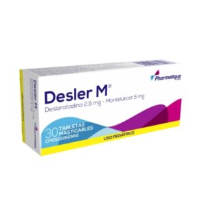DESLER M 2,5MG/5MG X 30 TAB (DESLORATADINA+MONTELUKAST)(PHARMETIQUE)(TABLETAS)