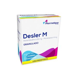 * DESLER M 1,25MG/4MG X 10 SOBR (DESLORATADINA+MONTELUKAST)(PHARMETIQUE)(JARABES