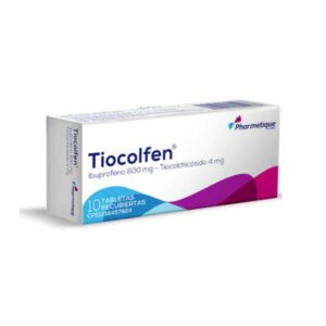TIOCOLFEN 600MG/ 4MG X 10 TAB (IBUPROFENO/TIOCOLCHICOSIDO)(PHARMETIQUE)