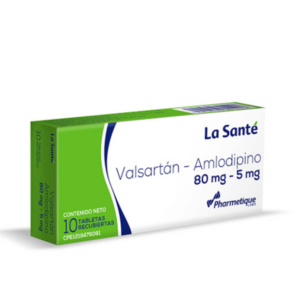 VALSARTAN + AMLODIPINA 80MG/5 MG X 10 TAB (LA SANTE)