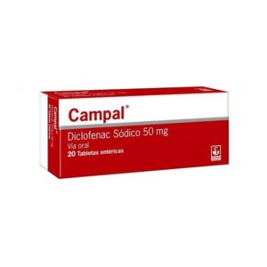 CAMPAL 50MG X 20 TAB (DICLOFENAC SODICO)(SIEGFRIED)
