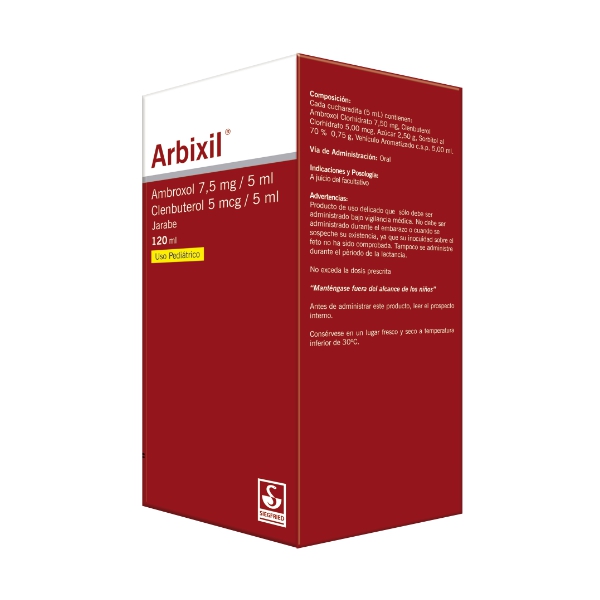 ARBIXIL JBE PED X 120ML (AMBROXOL/CLENBUTEROL)(MEYER/SIEGFRIED)(JARABES)