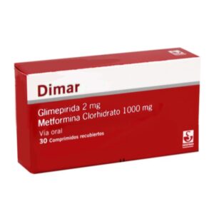 DIMAR 2MG/1000MG X 30 COMP (METFORMINA/GLIMEPIRIDE)(SIEGFRIED/MEYER)